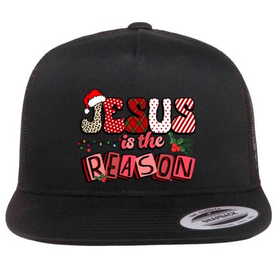 God Jesus Christ Is Reason For The Christmas Season Funny Gift Funny Gift Flatbill Hat