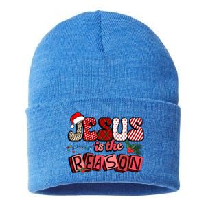 God Jesus Christ Is Reason For The Christmas Season Funny Gift Funny Gift Sustainable Knit Beanie