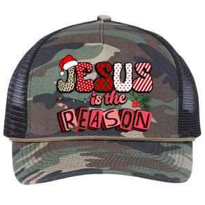 God Jesus Christ Is Reason For The Christmas Season Funny Gift Funny Gift Retro Rope Trucker Hat Cap