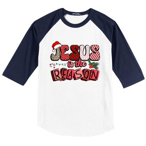 God Jesus Christ Is Reason For The Christmas Season Funny Gift Funny Gift Baseball Sleeve Shirt