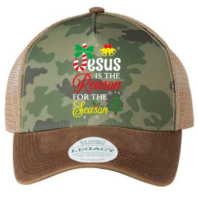 God Jesus Christ Is Reason For The Christmas Season Funny Gift Legacy Tie Dye Trucker Hat