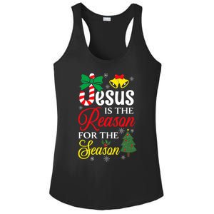 God Jesus Christ Is Reason For The Christmas Season Funny Gift Ladies PosiCharge Competitor Racerback Tank