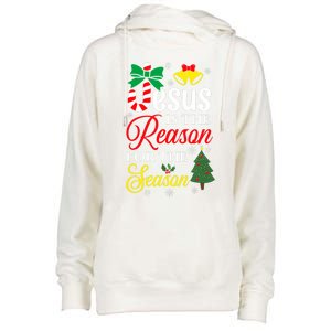 God Jesus Christ Is Reason For The Christmas Season Funny Gift Womens Funnel Neck Pullover Hood