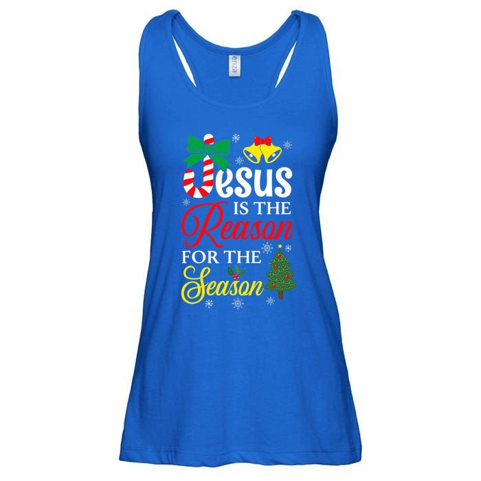 God Jesus Christ Is Reason For The Christmas Season Funny Gift Ladies Essential Flowy Tank