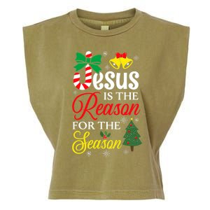 God Jesus Christ Is Reason For The Christmas Season Funny Gift Garment-Dyed Women's Muscle Tee