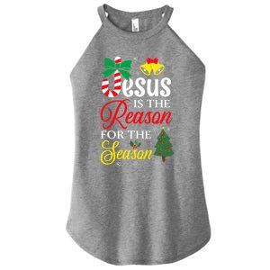 God Jesus Christ Is Reason For The Christmas Season Funny Gift Women's Perfect Tri Rocker Tank