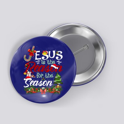 God Jesus Christ Is Reason For The Christmas Season Holiday Gift Button