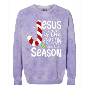 God Jesus Christ Is Reason For The Christmas Season Holiday Gift Colorblast Crewneck Sweatshirt