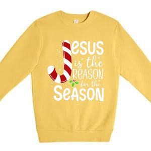 God Jesus Christ Is Reason For The Christmas Season Holiday Gift Premium Crewneck Sweatshirt