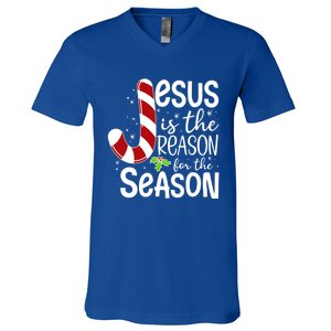 God Jesus Christ Is Reason For The Christmas Season Holiday Gift V-Neck T-Shirt