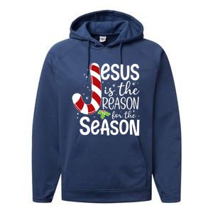 God Jesus Christ Is Reason For The Christmas Season Holiday Gift Performance Fleece Hoodie