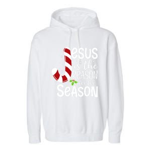 God Jesus Christ Is Reason For The Christmas Season Holiday Gift Garment-Dyed Fleece Hoodie