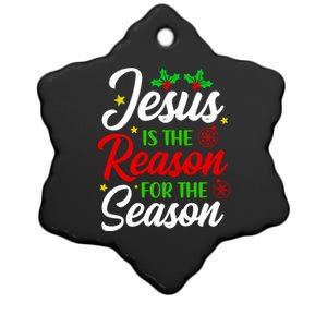 God Jesus Christ Is Reason For The Christmas Season Xmas Gift Ceramic Star Ornament