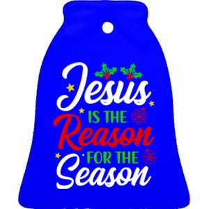 God Jesus Christ Is Reason For The Christmas Season Xmas Gift Ceramic Bell Ornament