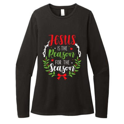 God Jesus Christ Is Reason For The Season Christmas Funny Gift Womens CVC Long Sleeve Shirt