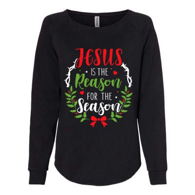 God Jesus Christ Is Reason For The Season Christmas Funny Gift Womens California Wash Sweatshirt