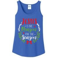 God Jesus Christ Is Reason For The Season Christmas Funny Gift Ladies Essential Tank