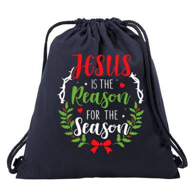 God Jesus Christ Is Reason For The Season Christmas Funny Gift Drawstring Bag