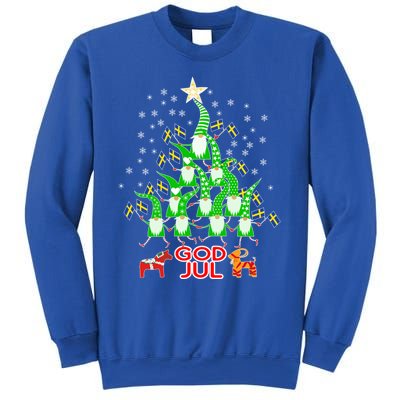 God Jul Christmas Tree Tomte Nisse Dala Horse Julbok Flags Gift Sweatshirt