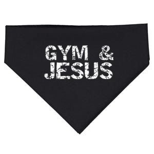 Gym & Jesus Christian Workout Fitness USA-Made Doggie Bandana