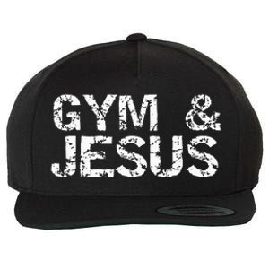 Gym & Jesus Christian Workout Fitness Wool Snapback Cap