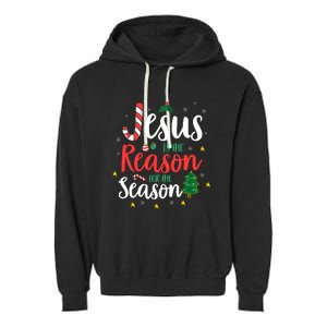 God Jesus Christ Is Reason For The Christmas Season Holiday Garment-Dyed Fleece Hoodie