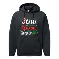 God Jesus Christ Is Reason For The Christmas Season Holiday Performance Fleece Hoodie