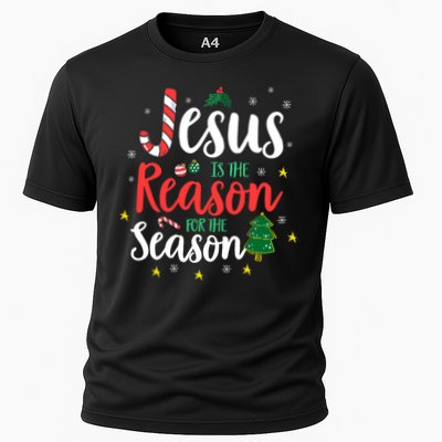 God Jesus Christ Is Reason For The Christmas Season Holiday Cooling Performance Crew T-Shirt