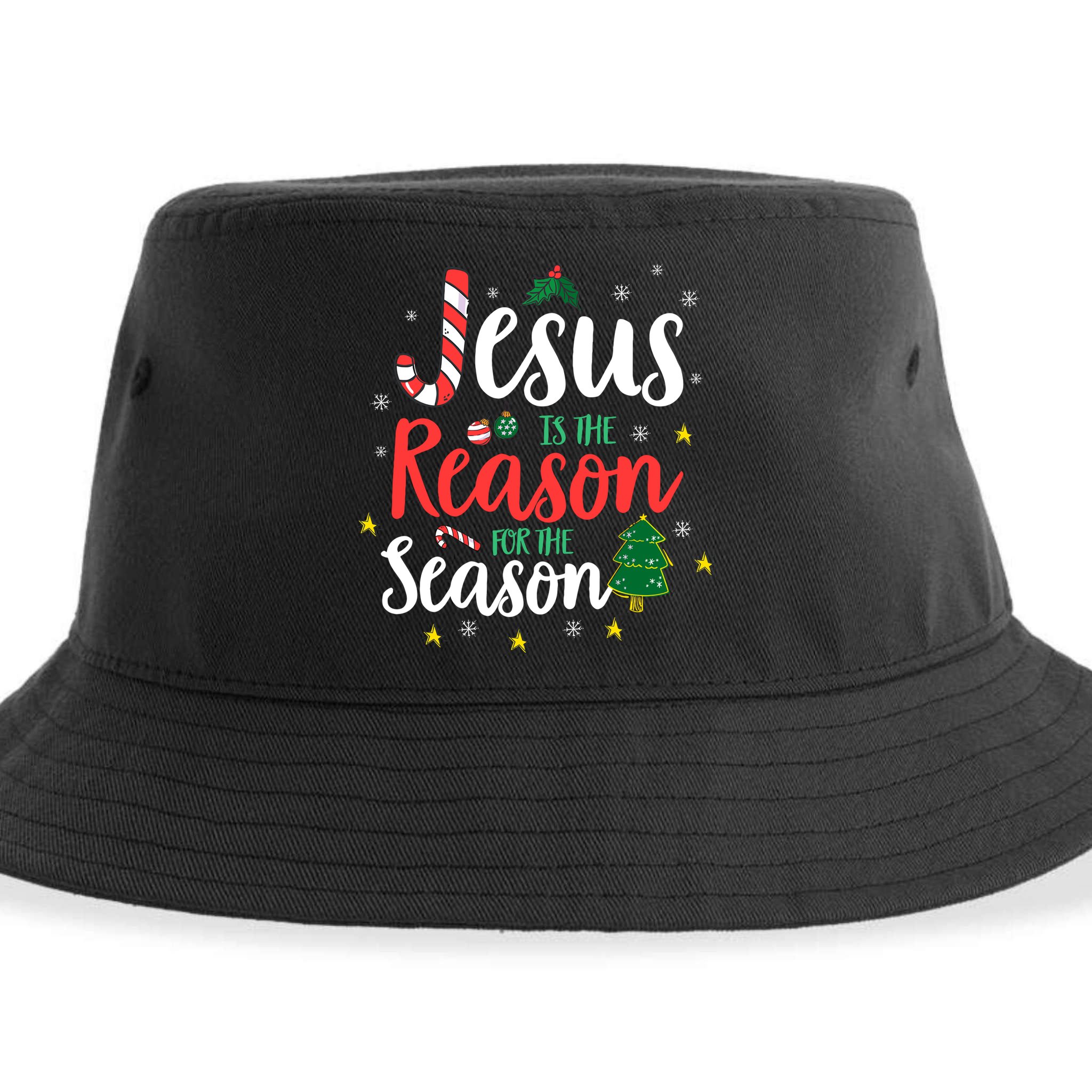God Jesus Christ Is Reason For The Christmas Season Holiday Sustainable Bucket Hat