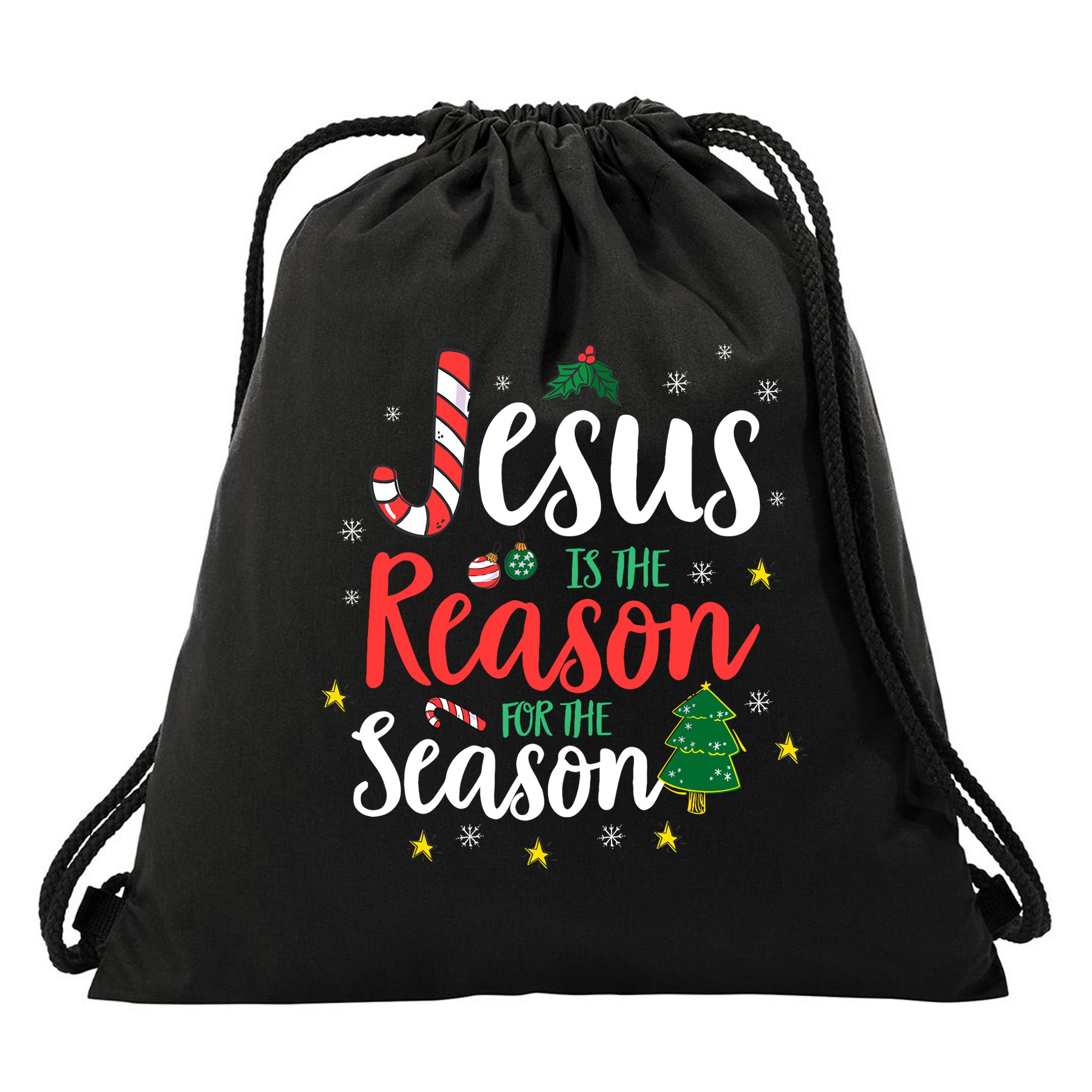 God Jesus Christ Is Reason For The Christmas Season Holiday Drawstring Bag