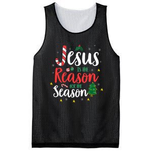 God Jesus Christ Is Reason For The Christmas Season Holiday Mesh Reversible Basketball Jersey Tank