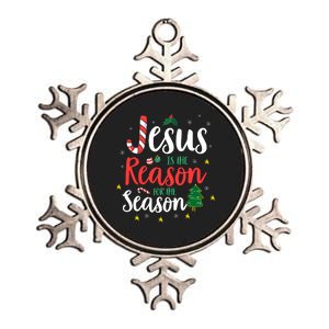 God Jesus Christ Is Reason For The Christmas Season Holiday Metallic Star Ornament