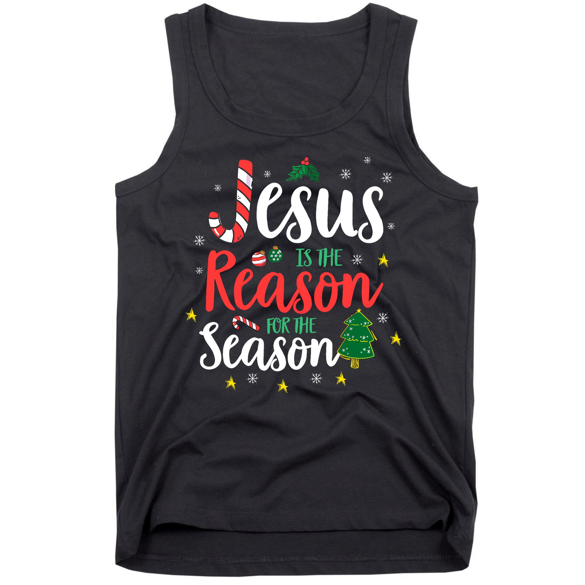 God Jesus Christ Is Reason For The Christmas Season Holiday Tank Top