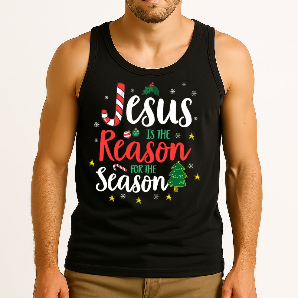 God Jesus Christ Is Reason For The Christmas Season Holiday Tank Top