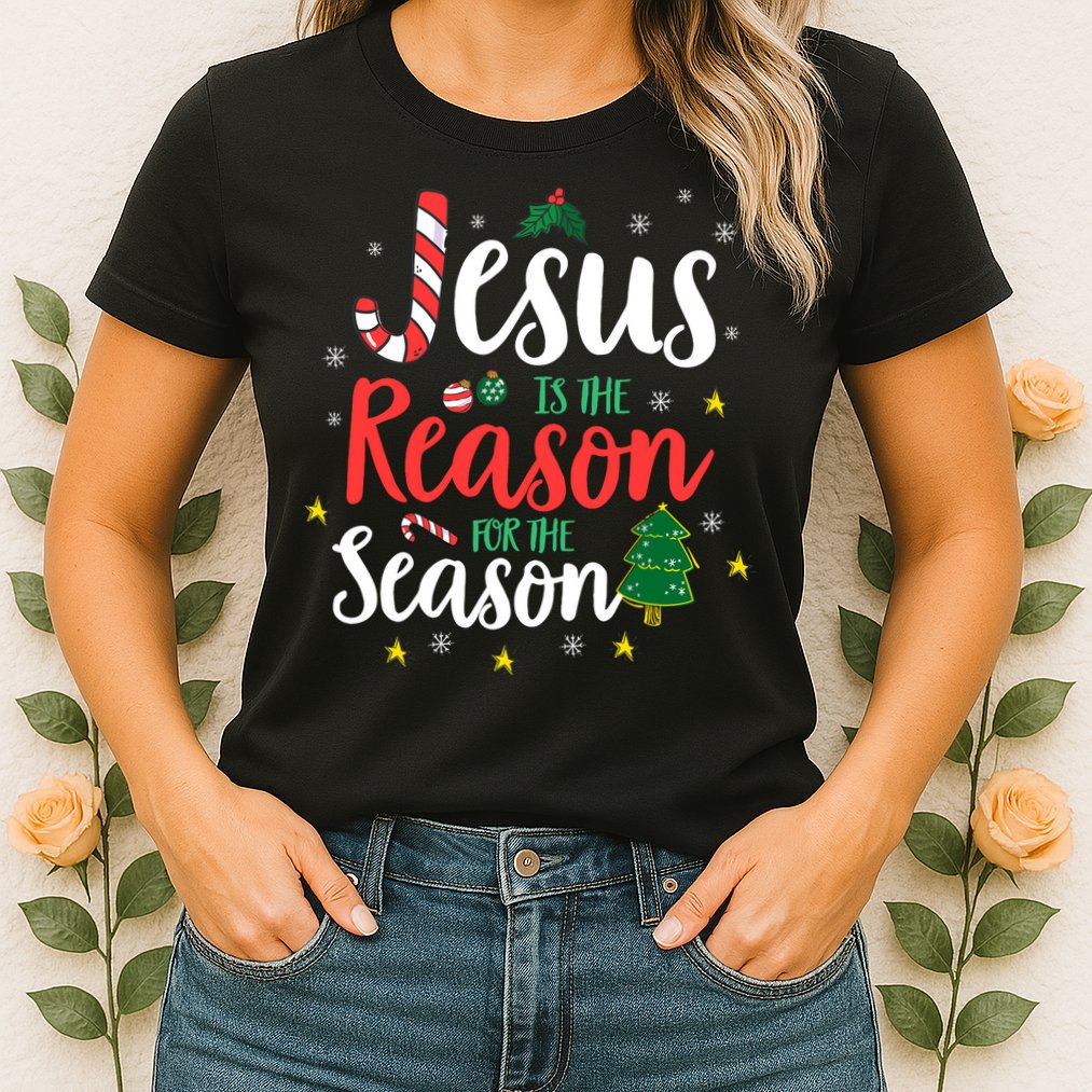 God Jesus Christ Is Reason For The Christmas Season Holiday Womens T-Shirt