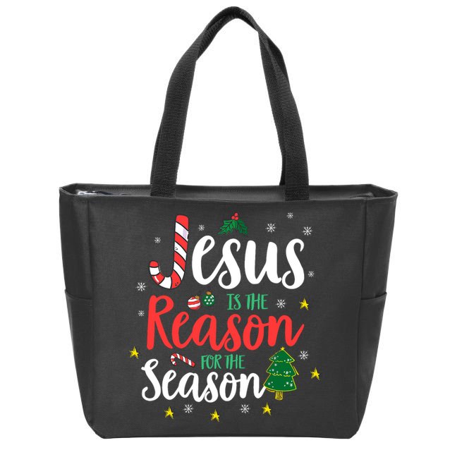 God Jesus Christ Is Reason For The Christmas Season Holiday Zip Tote Bag