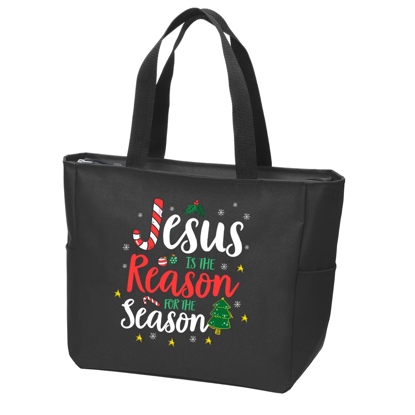 God Jesus Christ Is Reason For The Christmas Season Holiday Zip Tote Bag