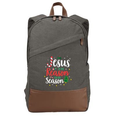 God Jesus Christ Is Reason For The Christmas Season Holiday Cotton Canvas Backpack