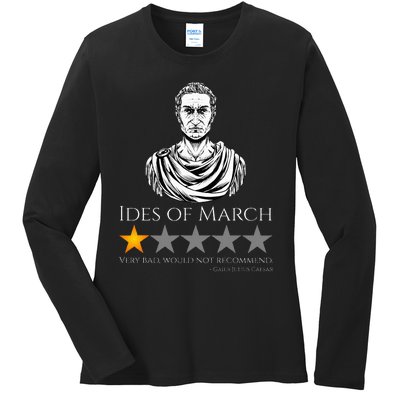 Gaius Julius Caesar Ides Of March Ancient Rome Meme Ladies Long Sleeve Shirt