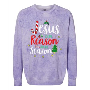 God Jesus Christ Is Reason For The Christmas Season Holiday Colorblast Crewneck Sweatshirt