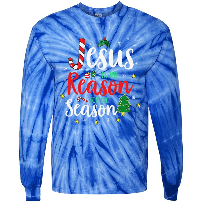 God Jesus Christ Is Reason For The Christmas Season Holiday Tie-Dye Long Sleeve Shirt