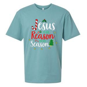 God Jesus Christ Is Reason For The Christmas Season Holiday Sueded Cloud Jersey T-Shirt