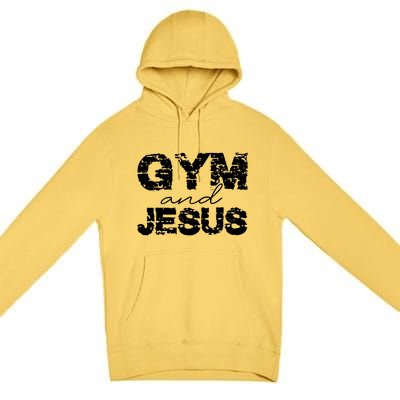 Gym & Jesus Christian Workout Fitness Premium Pullover Hoodie