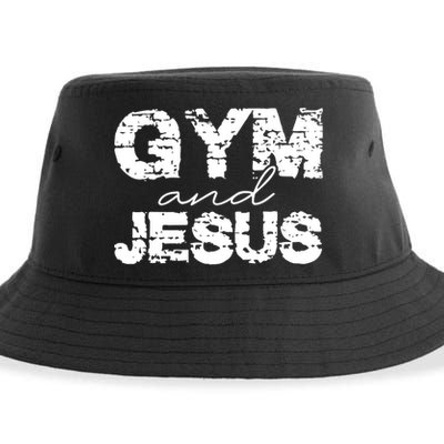 Gym & Jesus Christian Workout Fitness Sustainable Bucket Hat