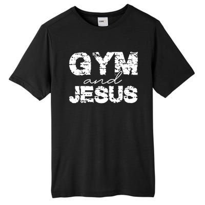 Gym & Jesus Christian Workout Fitness Tall Fusion ChromaSoft Performance T-Shirt