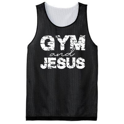 Gym & Jesus Christian Workout Fitness Mesh Reversible Basketball Jersey Tank