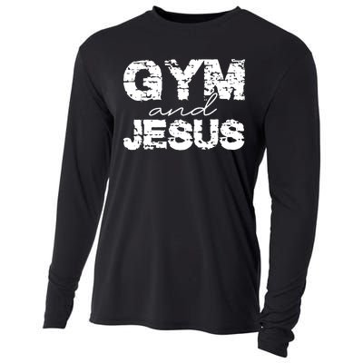 Gym & Jesus Christian Workout Fitness Cooling Performance Long Sleeve Crew