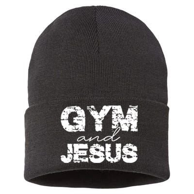 Gym & Jesus Christian Workout Fitness Sustainable Knit Beanie