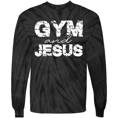 Gym & Jesus Christian Workout Fitness Tie-Dye Long Sleeve Shirt