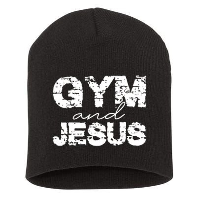 Gym & Jesus Christian Workout Fitness Short Acrylic Beanie